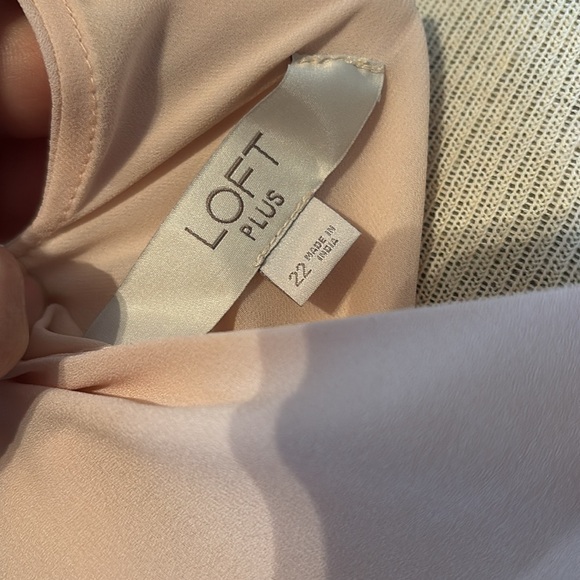 PLUS SIZE Loft Button Down Pink Tank Blouse - Picture 5 of 5